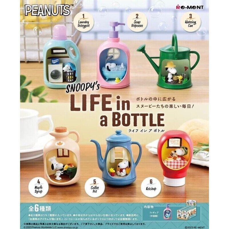 Re-Ment Snoopy Life In A Bottle figure