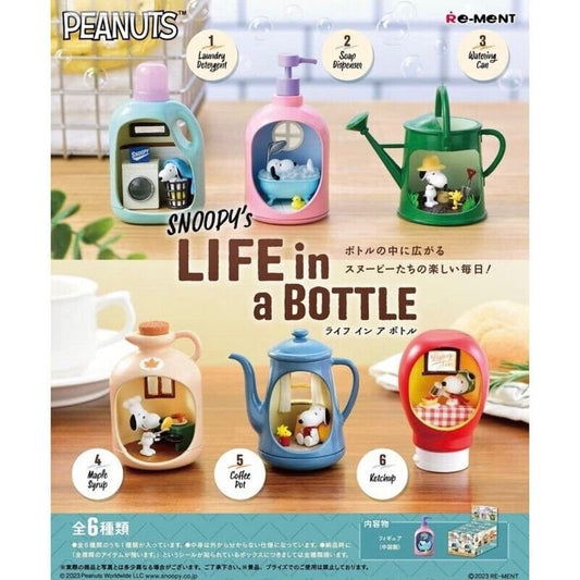 Re-Ment Snoopy Life In A Bottle figure
